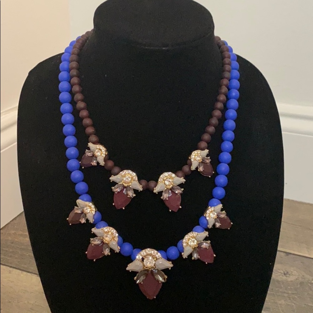 Unique beaded and stone necklace.